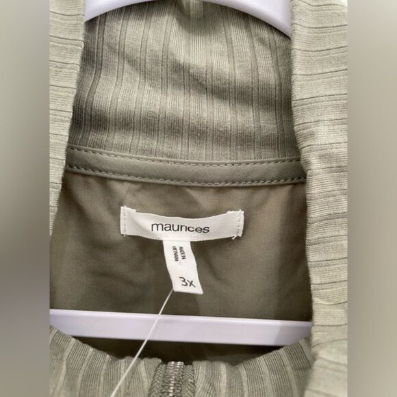 New Maurice’s Athleisure Casual Zip Dress Neutral Athletic Preppy Pockets - Picture 5 of 7
